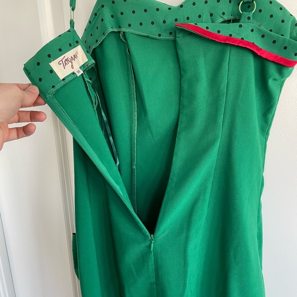 Tatyana Green Vintage Dress (Unique Vintage) - Picture 6 of 7